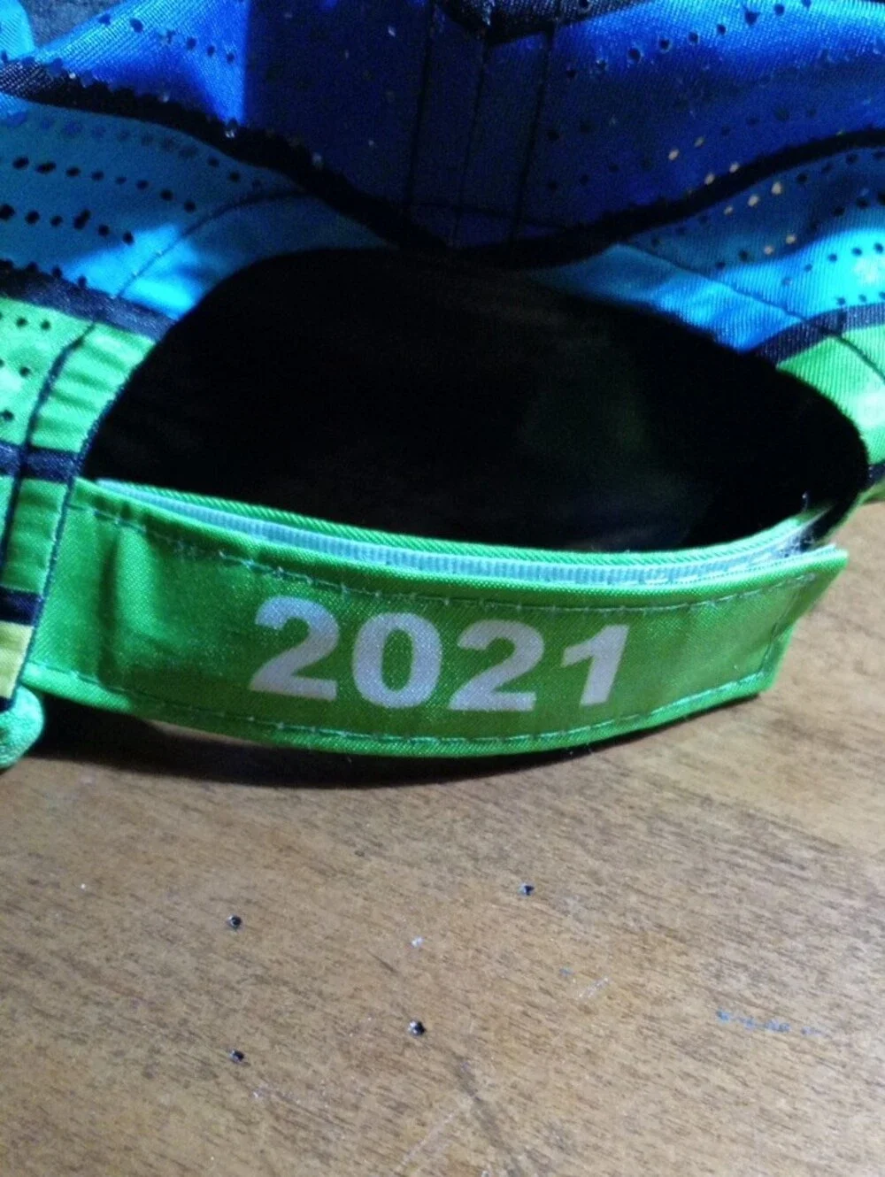 Ironman 70.3 Hawaii Honu Performance Cap - Black/Green/Blue